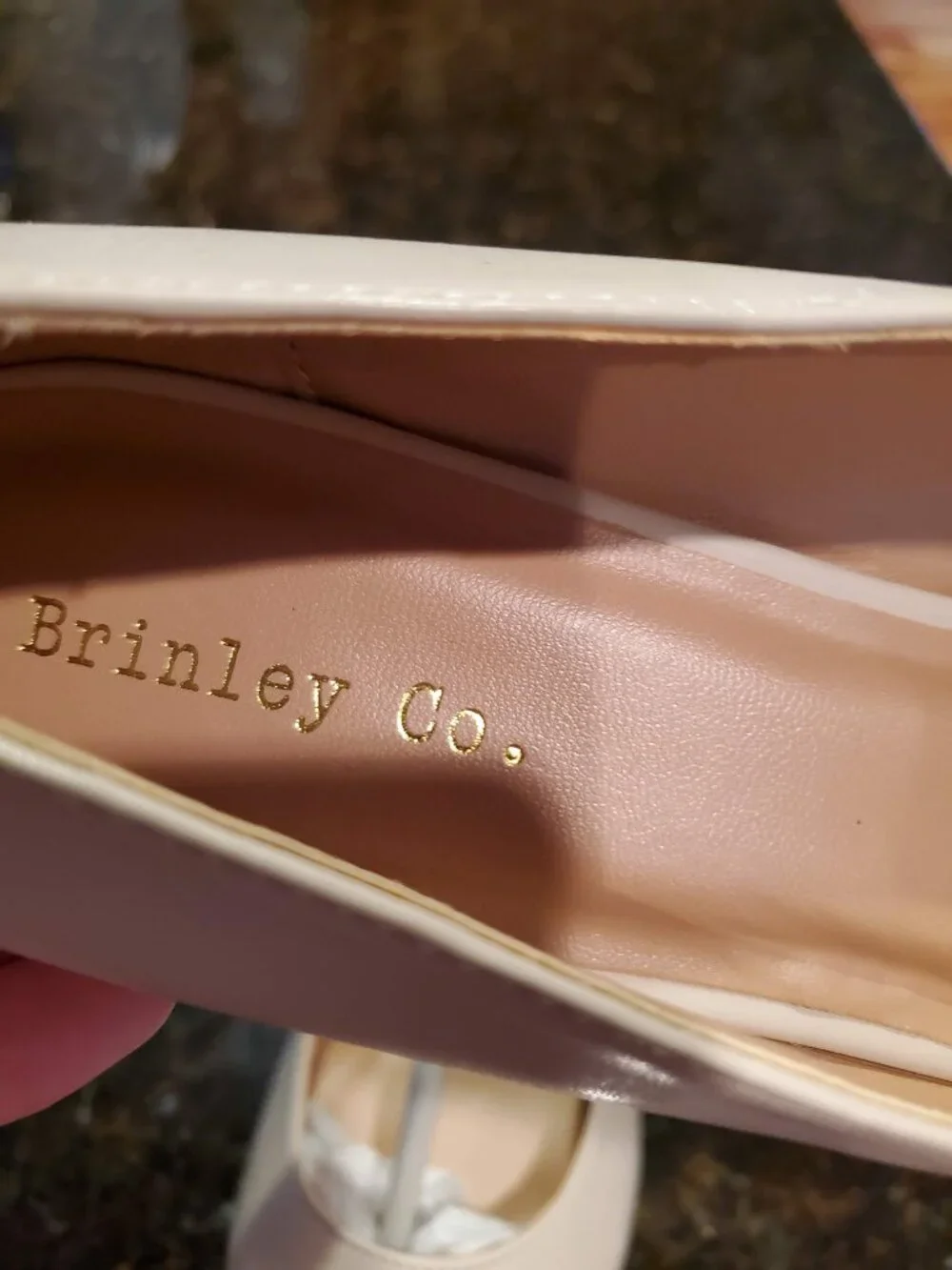 Brinley Co. PU Leather Pumps 3 inch Heels Size 10 NUDE